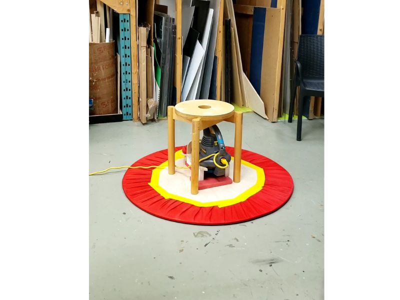 Adding the stool