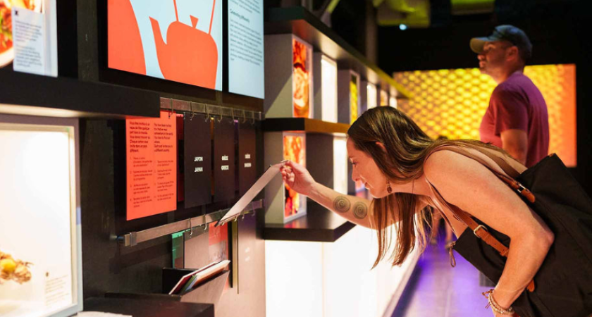 Interactif dans l'exposition Banquet